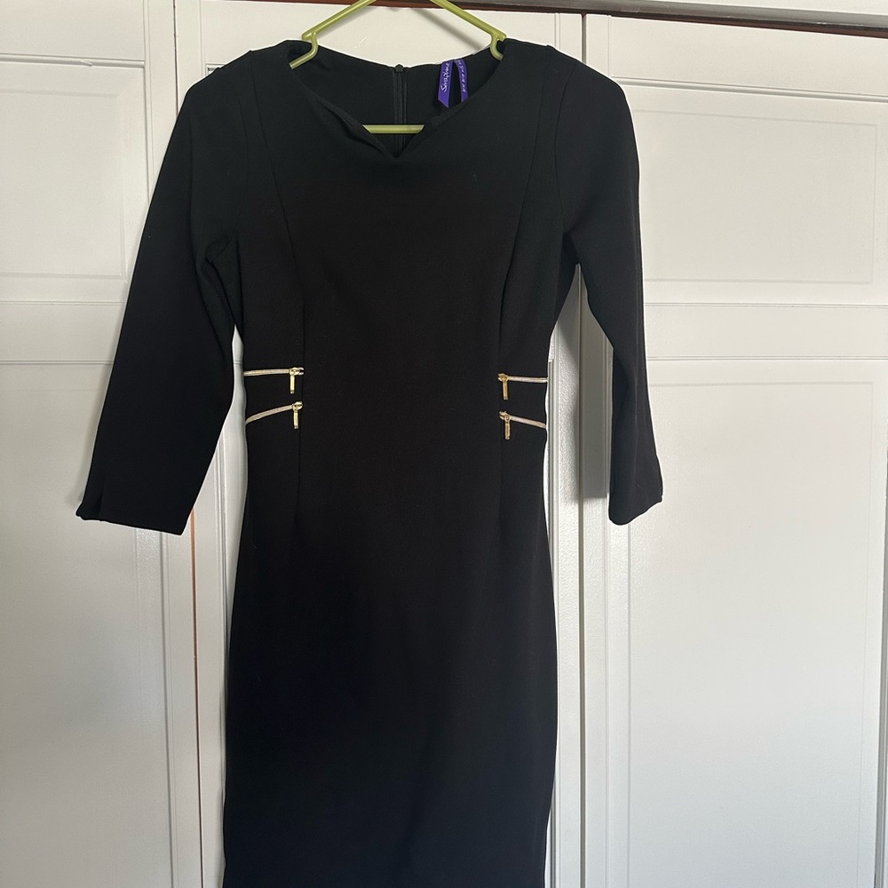 Seraphine Maternity Black Dress and 3/4 Sleeves